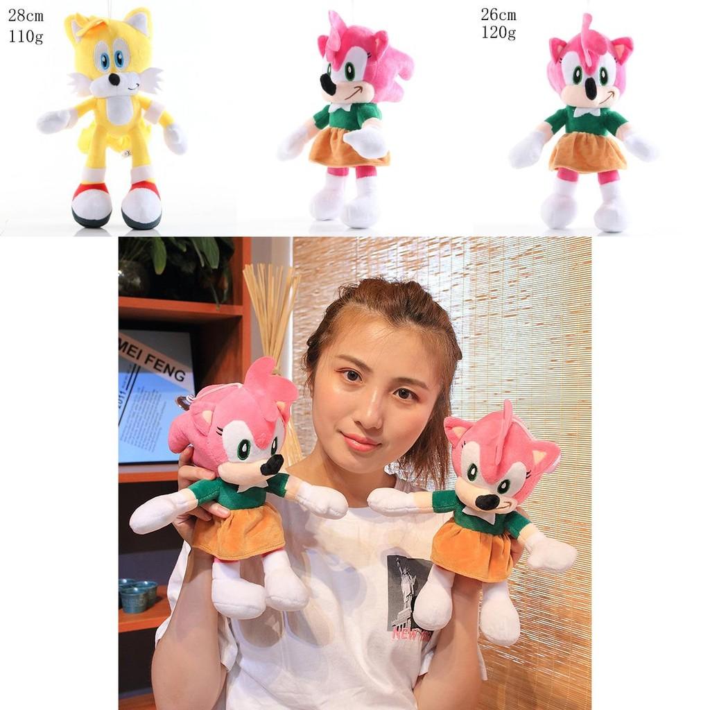 Peluche di alta qualità da 28 cm di Sonic The Hedgehog Shadow Amy Rose Knuckle Tail per bambini
