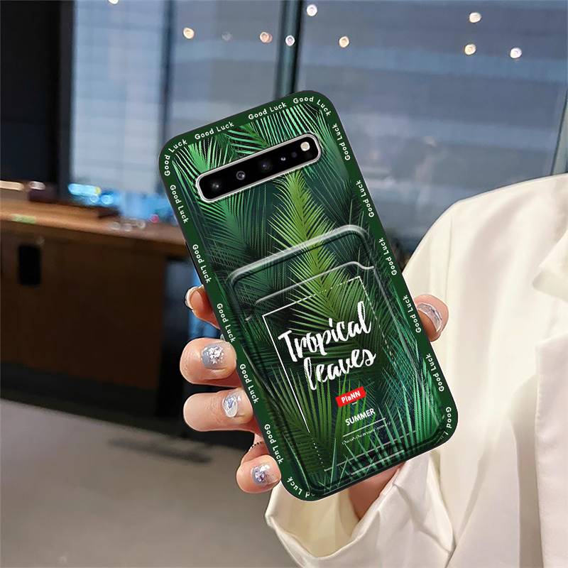 Shockproof Silicone Phone Case For Samsung Galaxy S10 5G/SM-G977N Soft Case Cover Cute Anti-knock Card Slot Back Cover