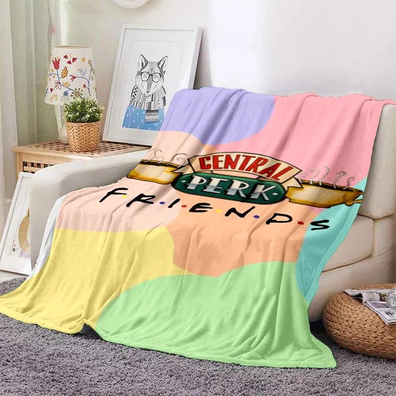 Cozy F-Friends Comedy Movie Characters Flannel Blanket for Beds Room Decoration Picnic - Customizable Gift Blanket