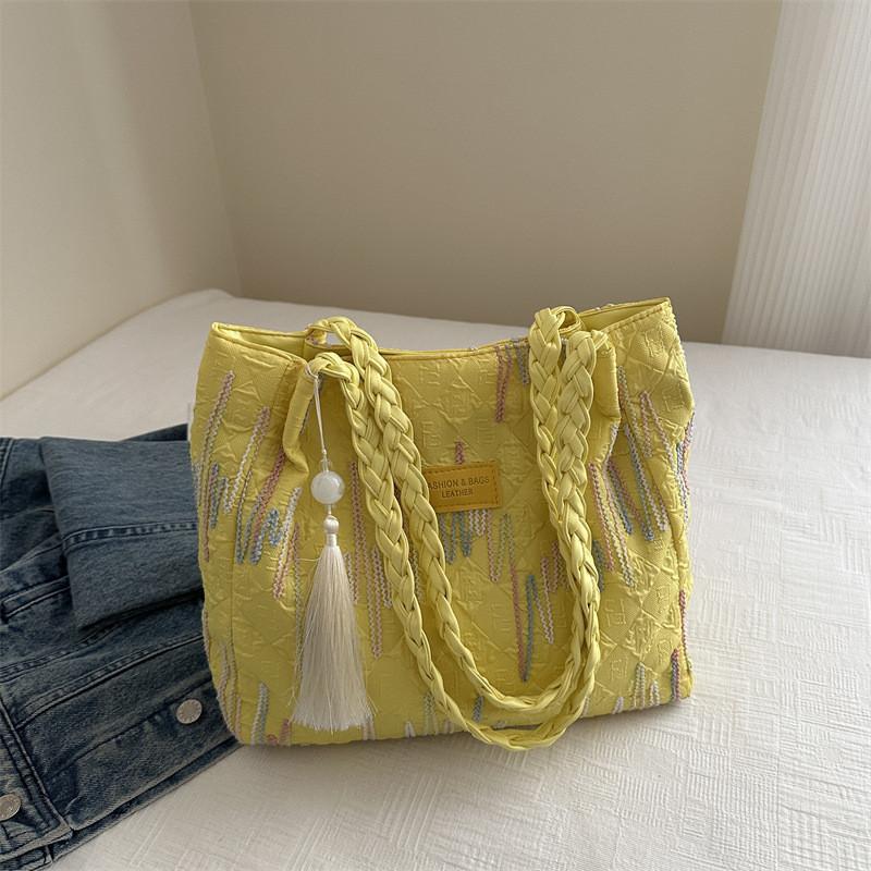 Trendy Canvas Tote Bag For Women 2024 Stylish Spacious Shoulder Bag For College Students And Daily Commute
