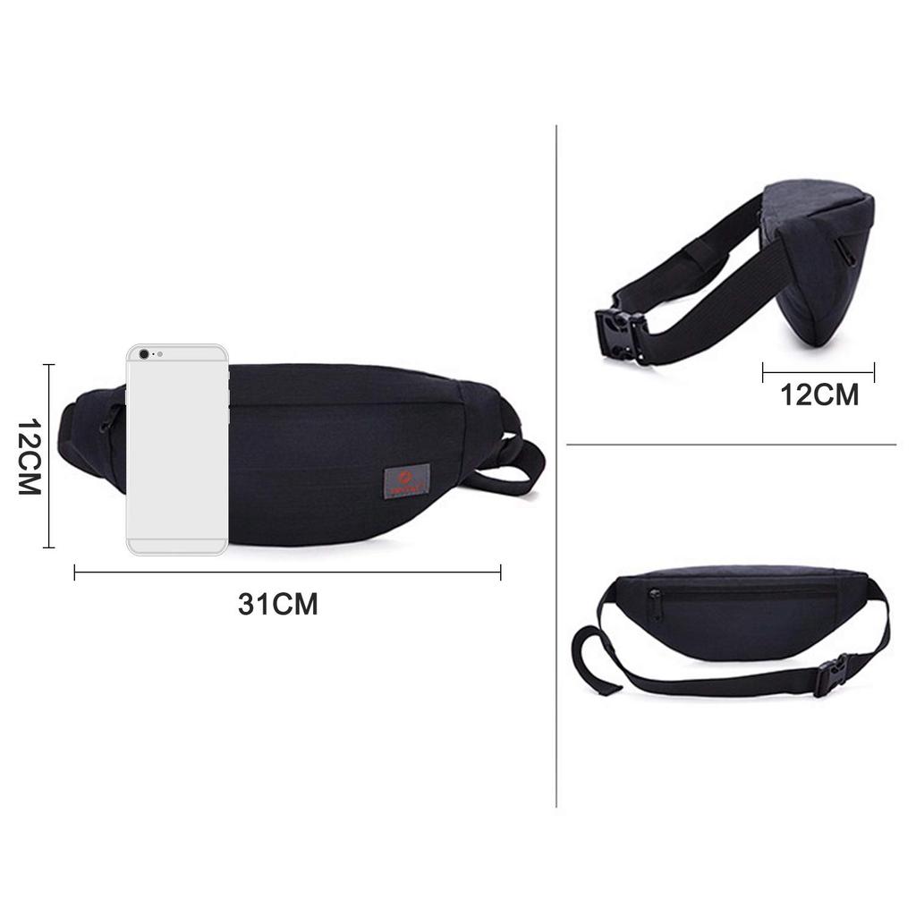 TINYAT Small Waist Pouch for Men and Crossbody Bag for Everyday and Gym Stays In Black Women, Cute, Lightweight, Use, Running, Use, Place,