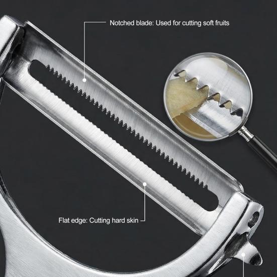 Yousheng Multifunctional Peeler, Zinc Alloy Vegetable Fruit Cutter for Potato Apples, Ergonomic Kitchen Scraper with Hanging Hole