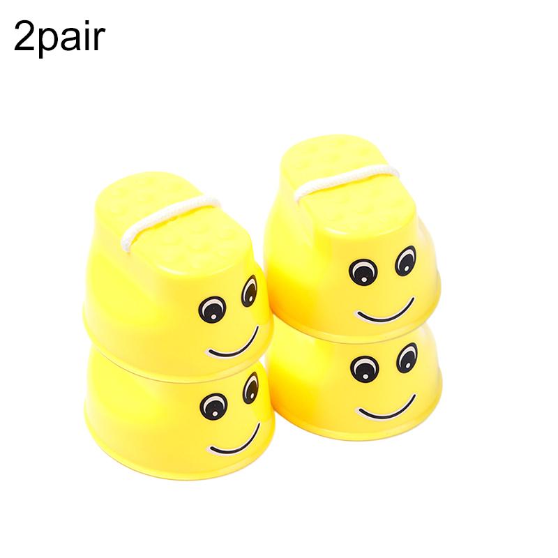 2 זוגות קביים קופצים 'סמייל' צעצועי ילדים תיאום שיווי משקל גן ילדים ציוד אימון אינטגרציה חושית לילדים TMZ