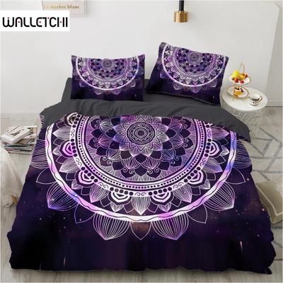 Luxury 3D Bedding Set Europe Queen King Double Duvet Cover Set Bed Linen Comfortable Blanket/Quilt Cover Bed Set Nordic Purple