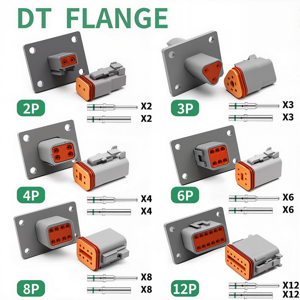 1/10/20 Sets DEUTSCH Connector DT/DTM/DTP/DT15/DT13 deutch connector male DT06-2S waterproof connector DT04-2P female plug