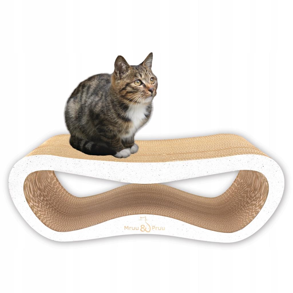 Leon cat scratching post | white | 78x28x24 cm | MruuPruu