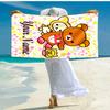 Personalized Customized Proof Beach Towel with San-X Rilakkuma Pattern - Soft, Absorbent,quick-drying,perfect Swimming,camping&bathing