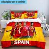 Spain Flag Map Art 3PCS Bedding set,Ideal for1pc Duvet Cover And 2pcs Pillowcases Perfect for Christmas gift,Ideal for Bedroom, Dormitory