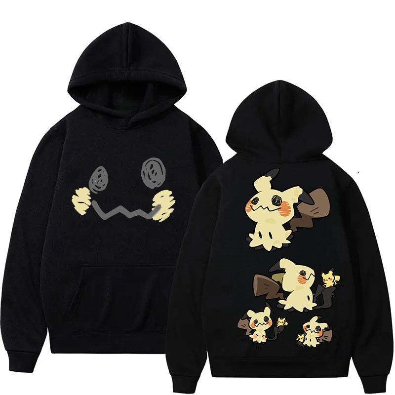Pokémon Niedliches Mimikyu Cartoon-Print Hoodie für Männer und Frauen 2025 Herbst/Winter Neu Y2K Harajuku Übergröße Lässiges Sweatshirt Top