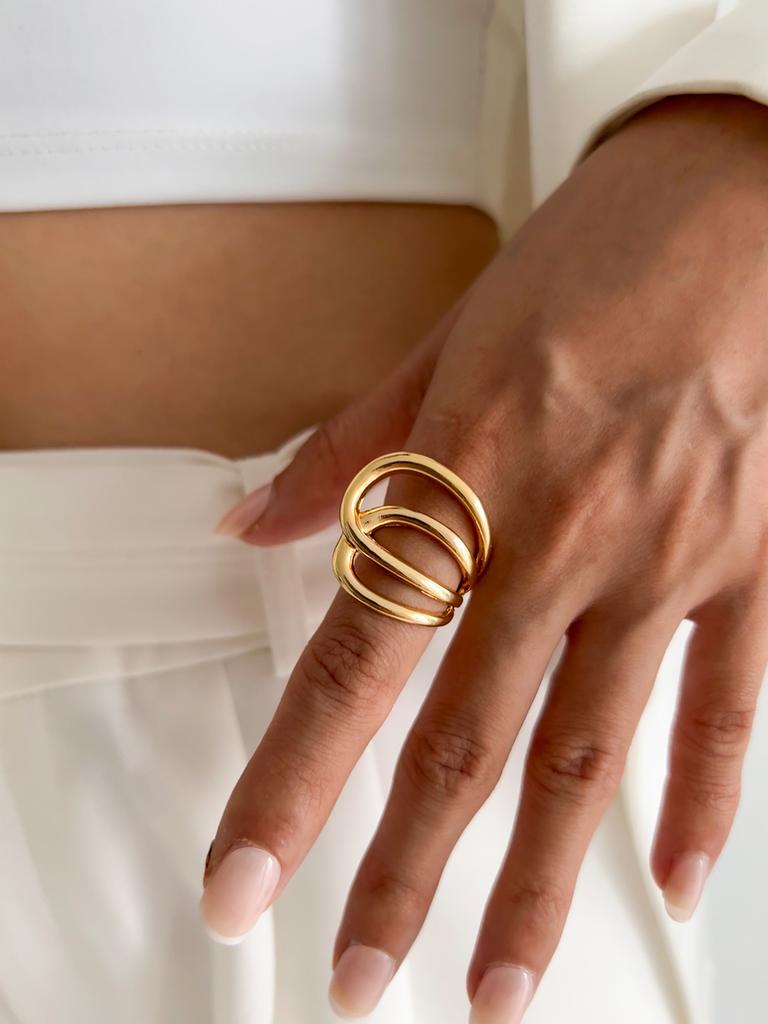 Ingemark 27 Styles Unique Exaggerated Big Flower Starfish Moon Rings Women Punk Geometric Adjustable Finger Ring Grunge Jewelry