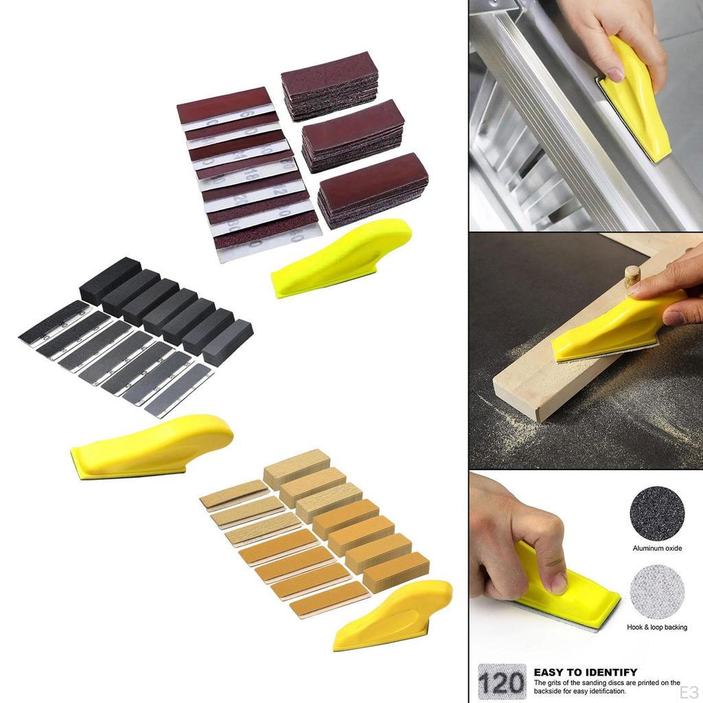 Compact Handheld Sander Set with 70 Sanding Sheets for Projects