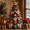 Craft Kits for Home Decor DIY Quilted Fabric Christmas Tree Kit, Vintage Patchwork Sewing Set Festive Projects Holidays Tabletop Decor, Handmade Xmas