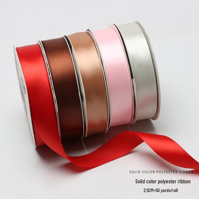 Bright Polyester Ribbon for Flower Packaging and DIY Gifts