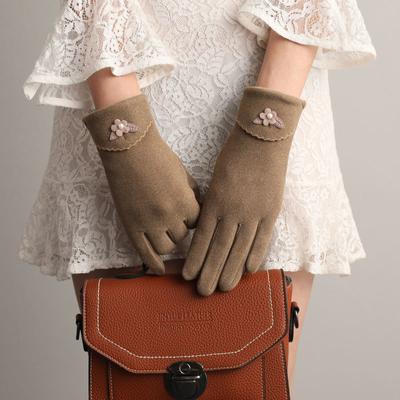 Women's Winter Warm Gloves Plush Cycling Cute Driving Anti-Cold Touch Screen