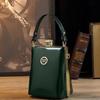 Street Trend Vertical Small Handbag Mobile Phone Bag Patent Leather Glossy Shoulder Messenger Bag Light Luxury Versatile
