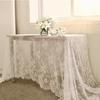 Lace Tablecloth Wedding White Tablecloth Vintage Embroidered Rectangle Lace Fabric for Summer Outdoor Party Farmhouse Home Decor