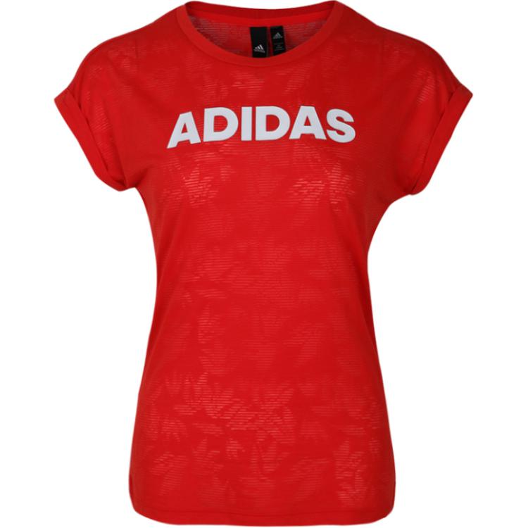 adidas Performance Women s Breathable Casual Crew Neck Short Sleeve T-Shirt Red EK4714 S