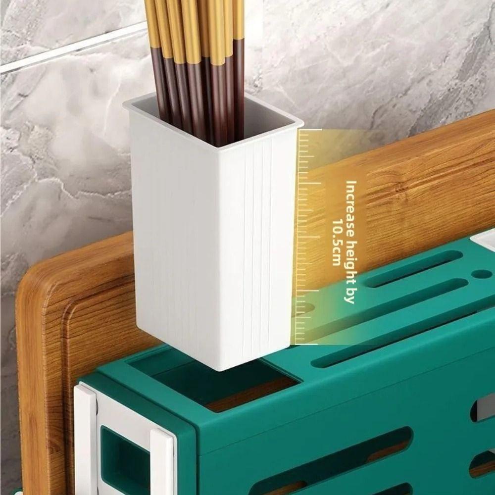 Breathable Cutting Board Storage Stand Drainer Function Spoon Fork Drying Rack Kitchen Use