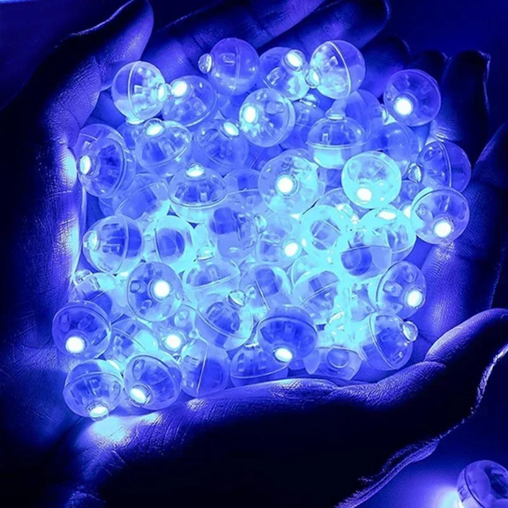 LED Electronic Luminous Round Lights, Colorful Shining Small Round Ball Lights, Handmade Balloon Lights, Decorative Luminous