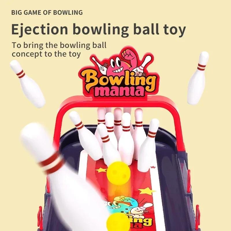 Desktop Bowling Brettspiel Katapult Auswurf Bowlingkugel Sport Spielzeug Interaktives Spiel Outdoor Indoor Party Familienspiel Kinderspielzeug