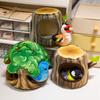 New Cartoon Cute Tree House and Bird Plush Doll Desktop Small Ornaments Doll