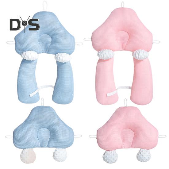 Soothing Baby Sleep Pillow for Correct Head Shape U-Shaped Design To Prevent Flat Heads Prevent Rolling Falling Double-Sided for Heating Cooling
