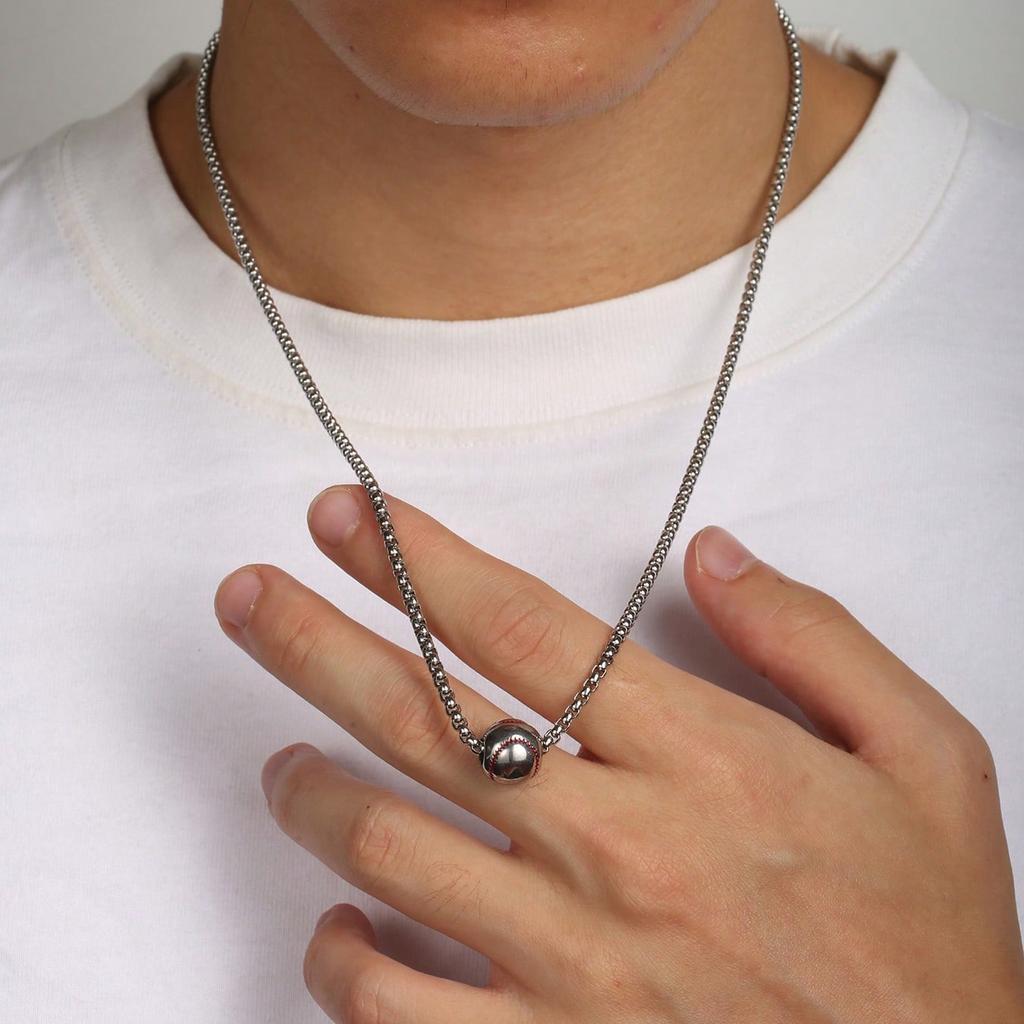 Stainless Steel Baseball Necklace For Men Women Jewelry Baseball Accessories