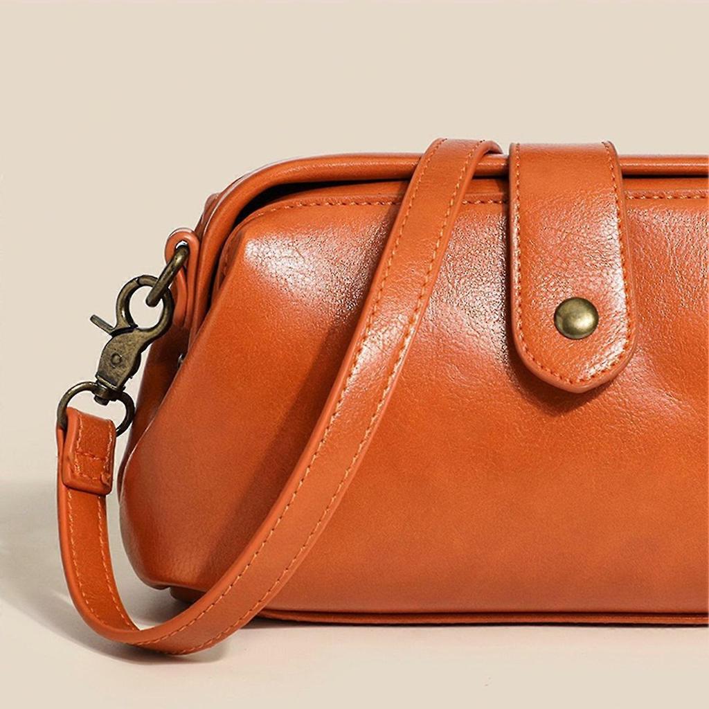 Premium Leather Retro Handmades Bag Wear Resistant High Capacity Hangbag for Women Ladies