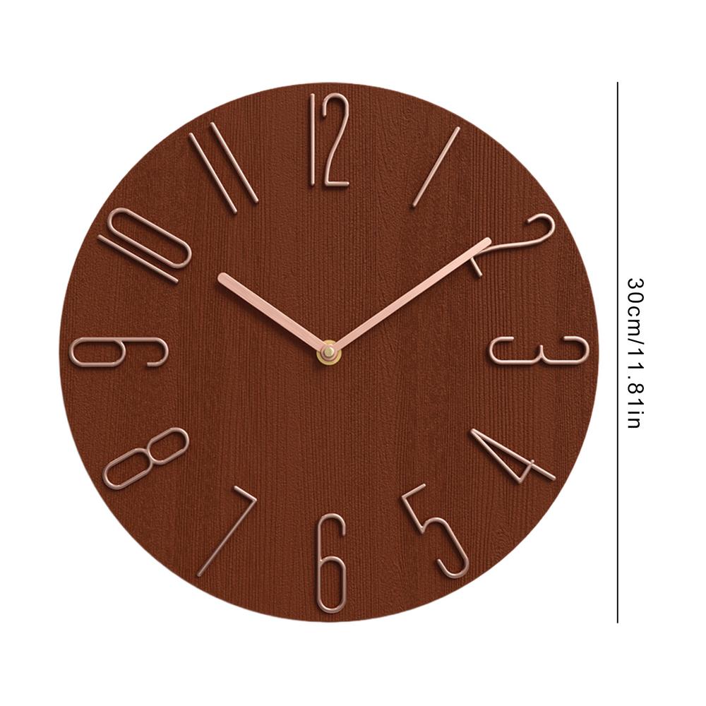 Wall Clock Non-Ticking Analog Clock Easy To Read Wall Clock Silent Modern School Analog Clock For Home Over Fireplace Decoration