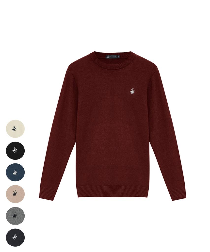 BHPOLOCLUB Men'S & Women'S Daily Basic Round Knit 6 Colors Ts954
