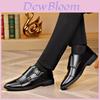 Leather Loafer Shoes For Men With Soft Sole And Breathable Pu Upper For Casual Wear