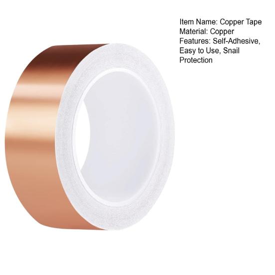 Snail Protection Copper Tape Self-Adhesive Stickiness Apply Waterproof Easy to Strong Copper Foil Tape