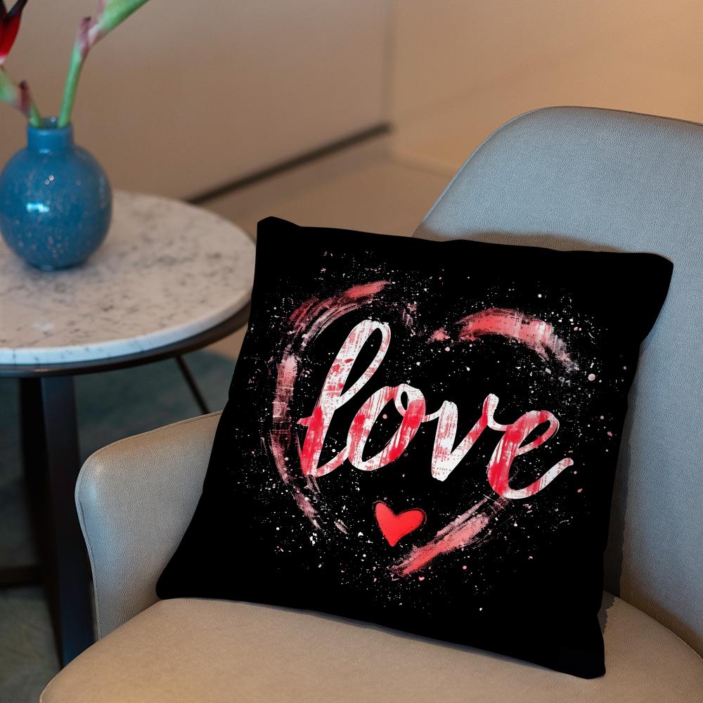 Dekoracja na Walentynki Poszewka na poduszkę 2 w 1 Dwustronna Pluszowa Poszewka na poduszkę | Samochód/Sofa/Łóżko | Idealny Prezent