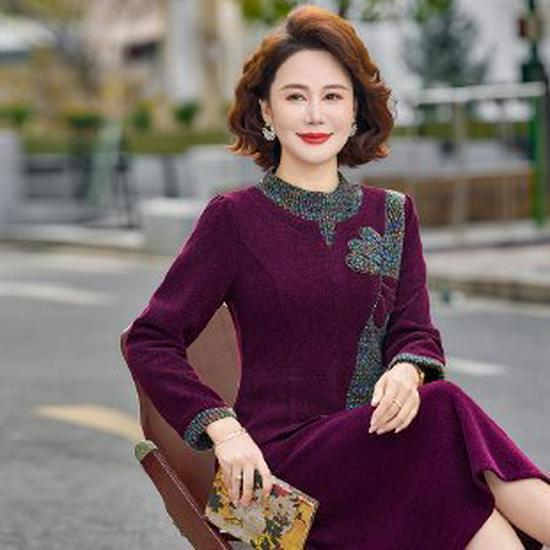 

Women s Spring Fashion Casual Dress - Stylish Daily Commute & Mother s Wear 3XL фіолетовий