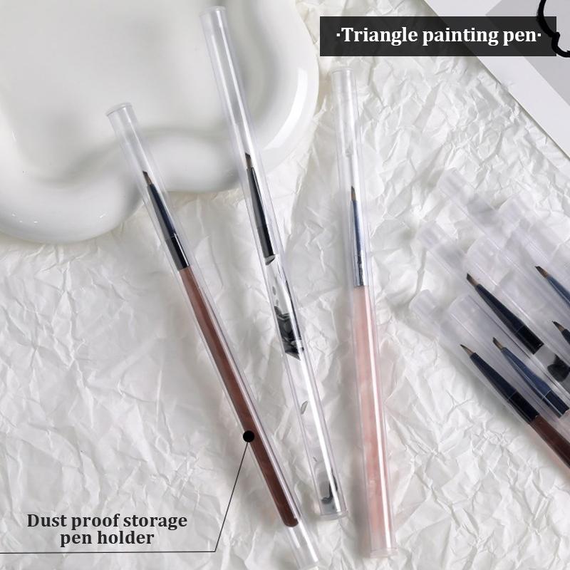 1Pcs Triangular Brush Nails Art Brush Pen 3D Tips Pattern Phototherapy Acrylic Uv Gel Diy Manicure Tools