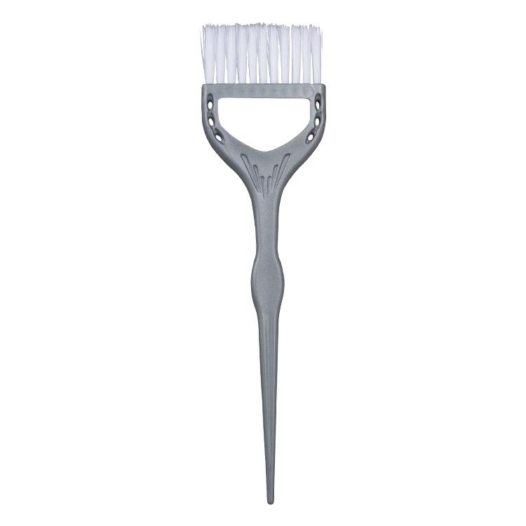 

Professional Hollow Handle Hair Dye Brush Soft Bristles Color Application Styling Tool Salon Grade Conditioning Treatment Comb світло-сірий колір