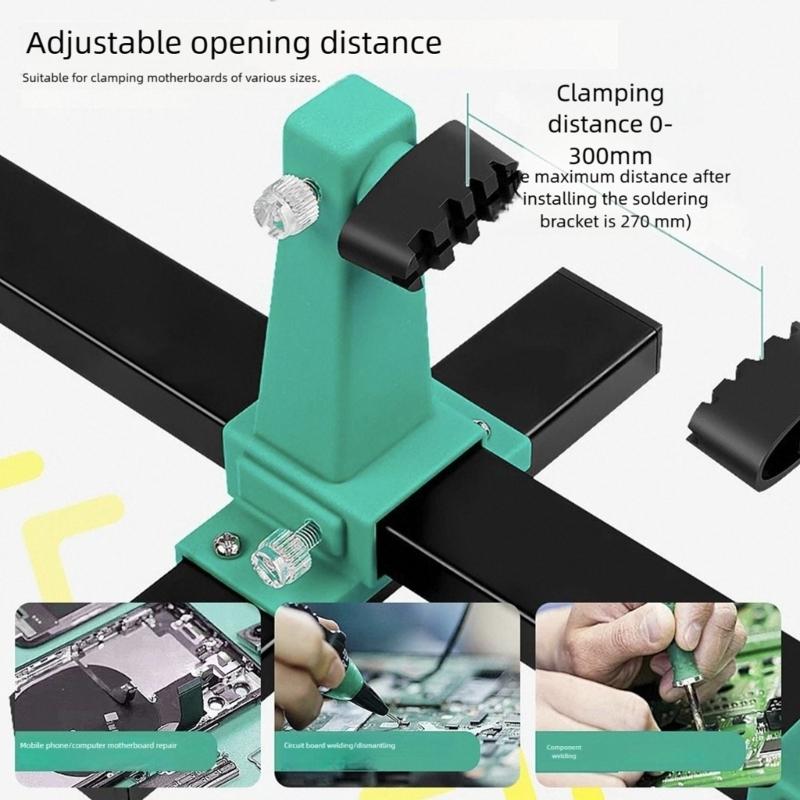 Multifunctional Welding Jig Tool Adjustable Fixing Fixture With Cable Clamp Slip Resistant Base For Electronics Assembly