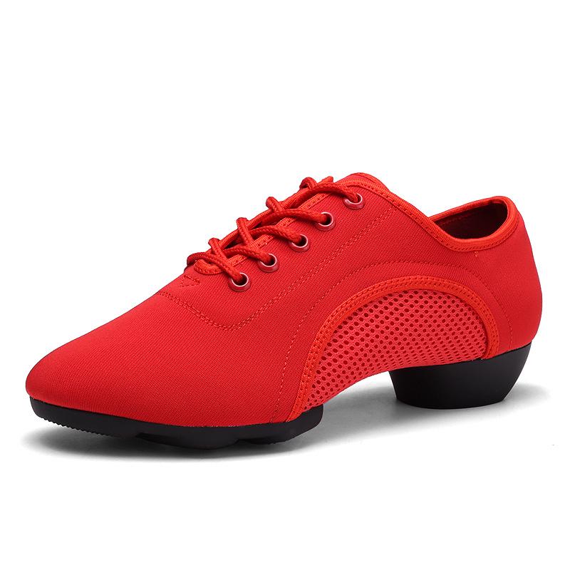 Women's Professional Latin Dance Shoes – Soft Sole, Flat Heel, Oxford Cloth