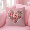Anime Flower Love Double-Sided Printed Pillow Cover Short Plush Suitable Living Rooms Bedrooms Sofas Throw Cushion Cover