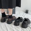 British small leather shoes women's spring spring spring with skirt French platform black retro Mary Jane shoes jk shoes Japanese