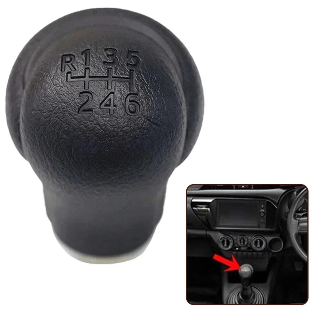 6 Speed Gear Shift Knob MANUAL For TOYOTA For HILUX REVO 2015-20 Gear Shifter Head Knob Lever Trim Black Plastic
