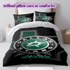 Ice Hockey Logo Pattern Bedding Quilt Set Quilt Cover Pillowcase Home Decoration Birthday Gift (1*duvet Cover+ 2*pillowcase, Without Core)