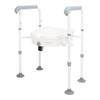 Raised Toilet Seat with Handles High Stability Stainless Steel Toilet Seat Risers for Seniors Pregnant Woman