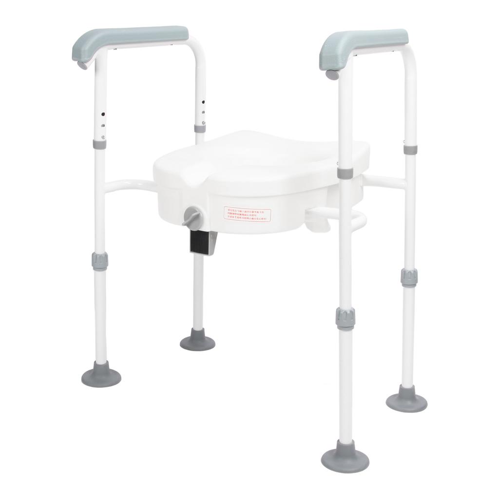 Raised Toilet Seat with Handles High Stability Stainless Steel Toilet Seat Risers for Seniors Pregnant Woman
