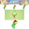 Grinch Green Christmas Stocking Adorable Plush Glow In The Dark Candy Bag Decoration