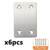 Flat Stainless Steel Straight Mending Plates,Straight Brace Brackets for Connector Furniture Repair Fixing Joint Wood