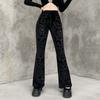 European and American Dark Style Straight-leg Pants Micro-flare Pants Slimming Legs High Waist Versatile Casual Trousers