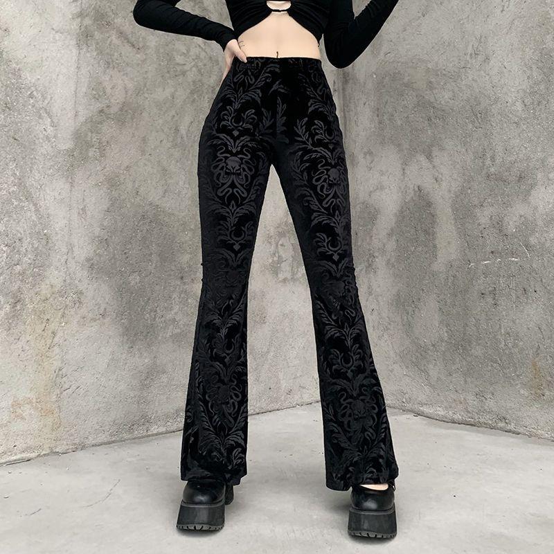 European and American Dark Style Straight-leg Pants Micro-flare Pants Slimming Legs High Waist Versatile Casual Trousers