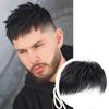 Male Clips-On Short Hair Wig Head Top Synthetic Replacement Blocks Effectively Covering Sparse Hair For Man Perfect Gift
