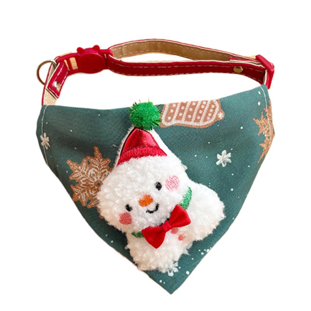 Christmas Pet Scarf Adjustable Triangle Bib Neckerchief Dog Cat Saliva Towel Fashionable Pet Decor Supplies